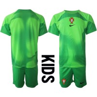 Portugal Golmanski Domaci Dres za djecu SP 2022 Kratak Rukav (+ Kratke hlače)